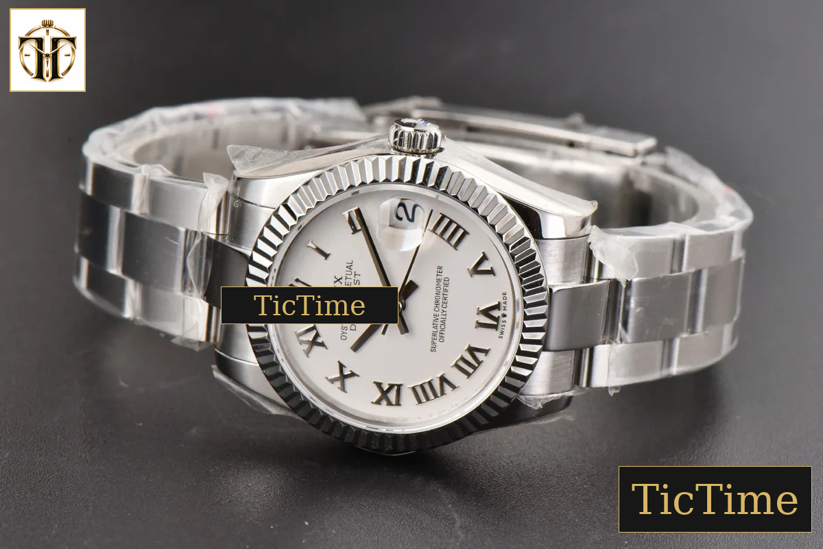 DateJust Ladies 904L 31mm WF White Dial Roma Marker Oyster Bracelet A2671 — foto 14