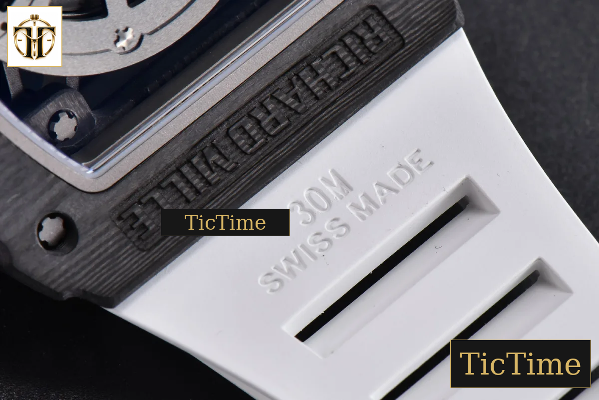 NTPT RM035-02 42mm ZF Skeleton Dial White Rubber Strap NH05A — foto 20