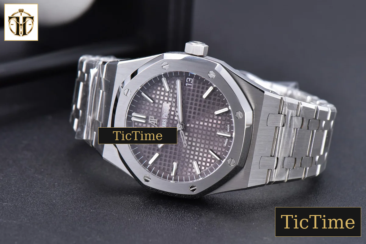Royal Oak 15500 41mm OMF Gray Textured Dial SS Bracelet V2 Miyota 9015 — foto 12