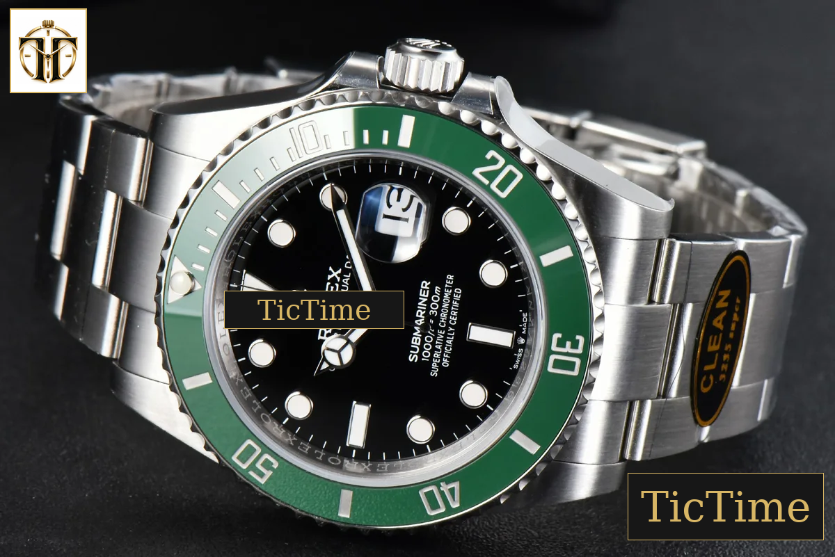 Submariner LV 126610 41mm Clean Factory Green Ceramic Black Dial SS Bracelet VR3235 — foto 16