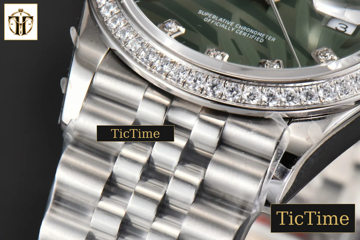 DateJust 36mm BPF Diamond Green Plam Dial Diamond Marker Jubilee Bracelet 3235 — foto 10
