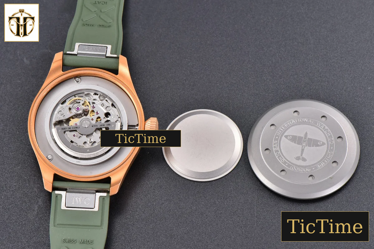 Big Pilot IW329702 43.8mm M+F Bronze Green Dial Green Rubber Strap A2892 — foto 17