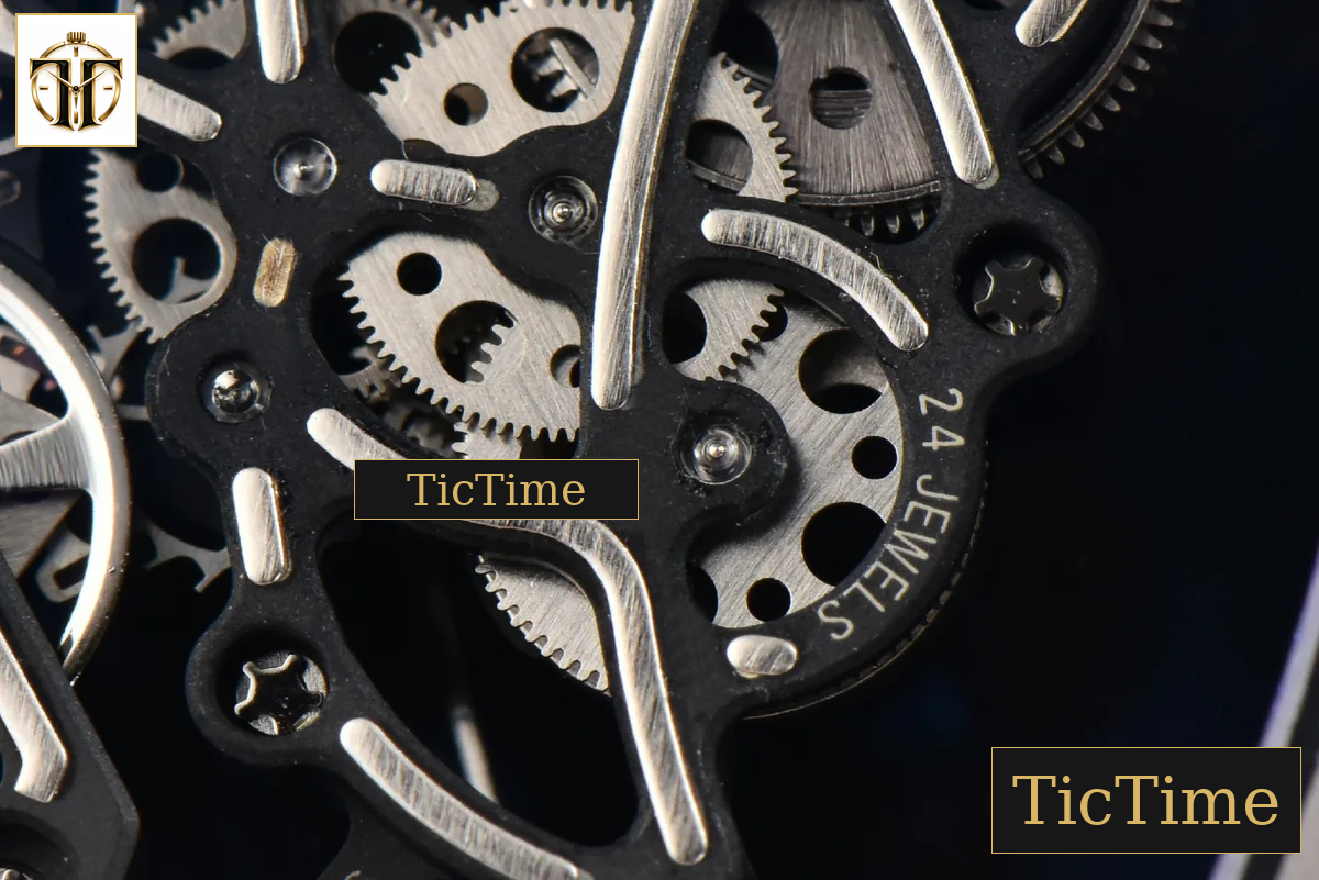 RM055 42.7mm APSF Blue Skeleton Dial Black Bezel Blue Crown White Rubber Strap RMUL2 — foto 21