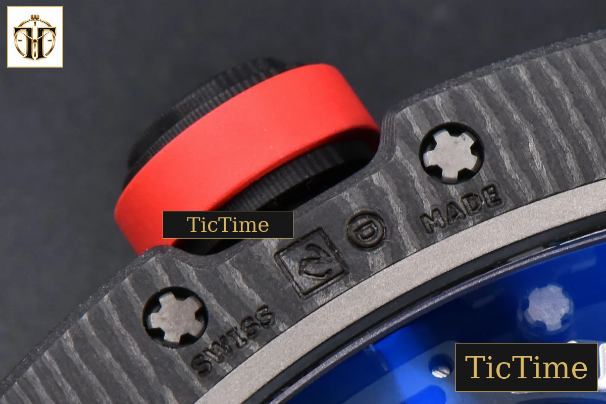 RM055 42.7mm APSF White Skeleton Dial Black Bezel Red Crown White Rubber Strap RMUL2 — foto 19