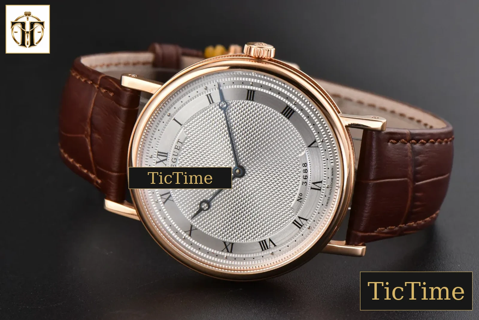 Classique 5157 38mm LTF RG White Dots Dial Roma Marker Brown Leather Strap MY9015 — foto 11