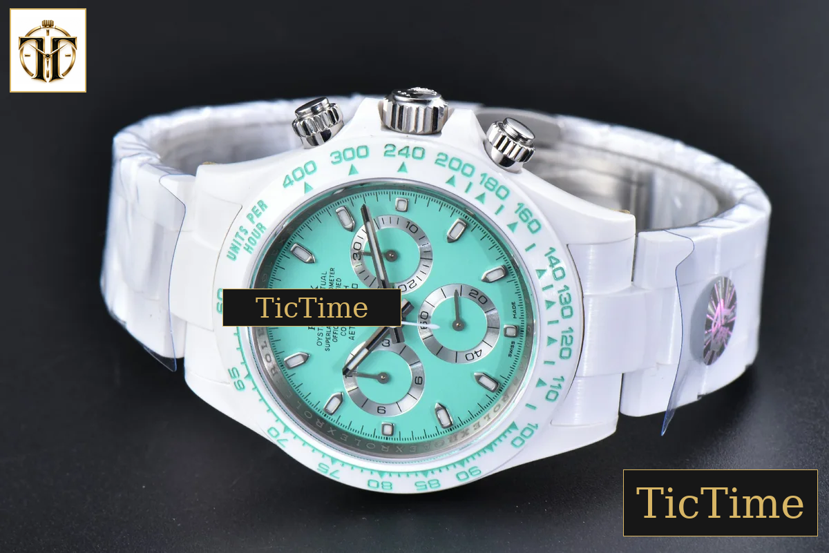 Daytona AETF White Ceramic Tiffany Dial Ceramic Bracelet V2 SA4130 — foto 15