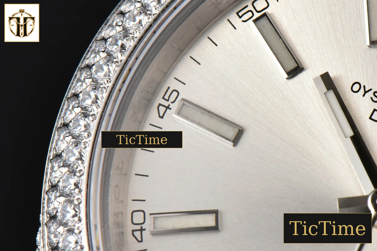 Datejust Full 41mm GMF Diamond Silver Dial Jubilee Bracelet A2824 — foto 6