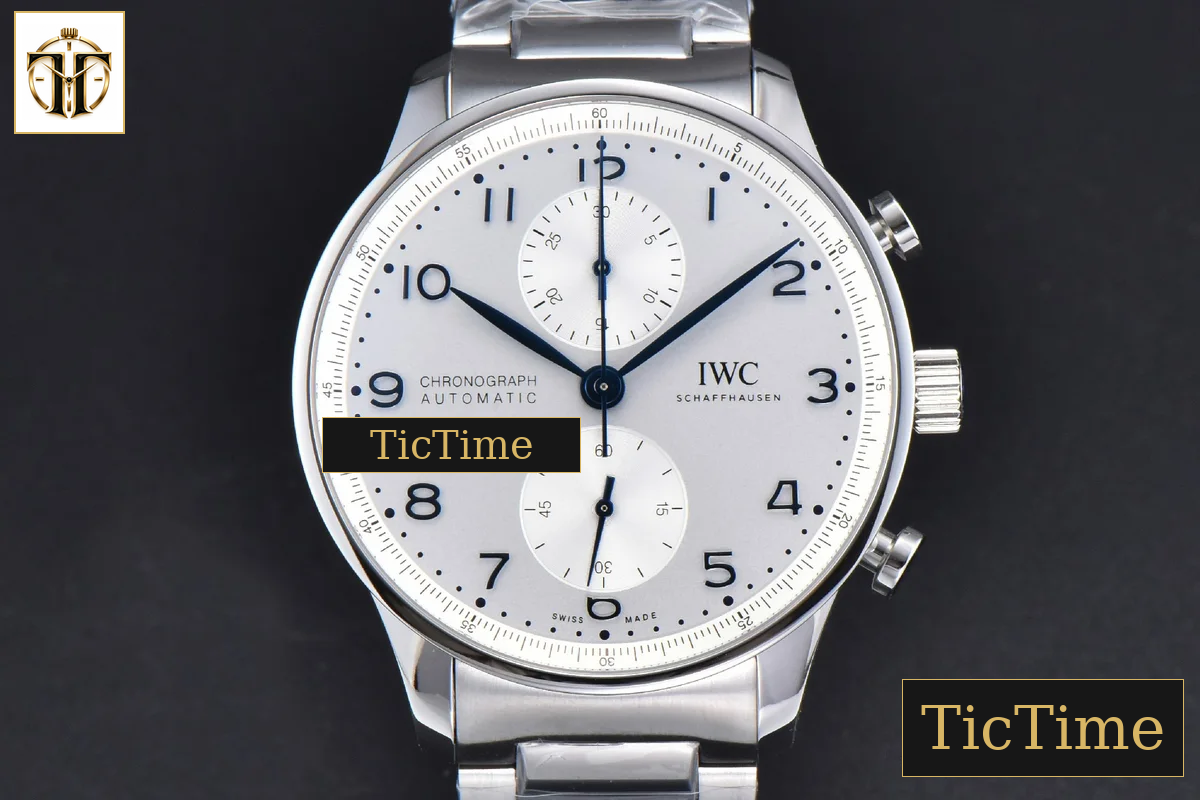 Portuguese Chrono IW371617 ZF White Dial Blue Markers Visible Case SS Bracelet A7750 — foto 2