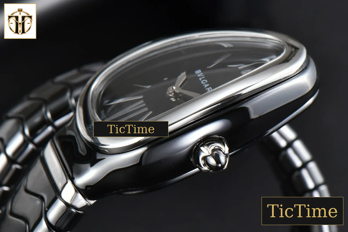 Serpenti Spiga 35mm BVF SS Black Ceramic Black Dial Quartz — foto 7