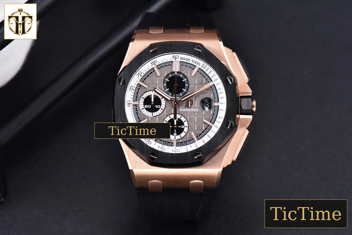 Royal Oak Offshore 44mm JF RG Cermet Bezel Michael Schumacher Gray/White Dial V2 A3126 — foto 3