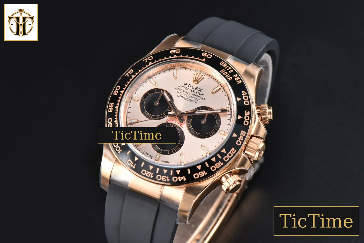 Daytona 126515 40mm Clean Factory RG Black Bezel Black Subdial Black Oysterflex Strap SH4131 — foto 4