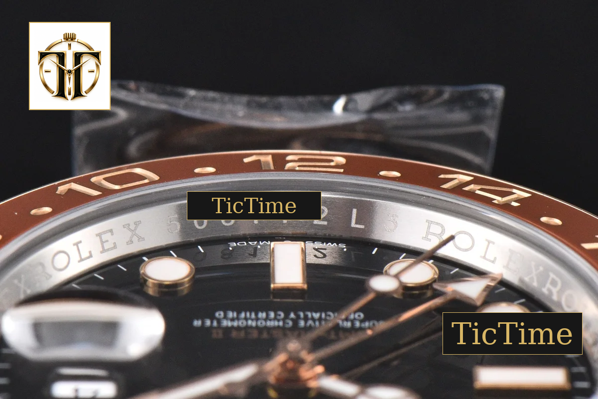 GMT Master CHNR Rootbeer 126711 Gold Factory YG/SS Oyster Bracelet V4 Weighted — foto 16