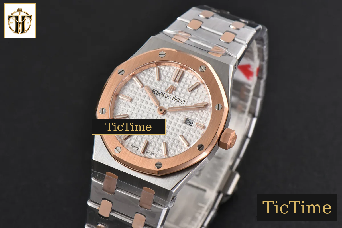 Royal Oak Ladies 33mm 8F RG/SS White Dial RG/SS Bracelet Swiss Quartz — foto 5