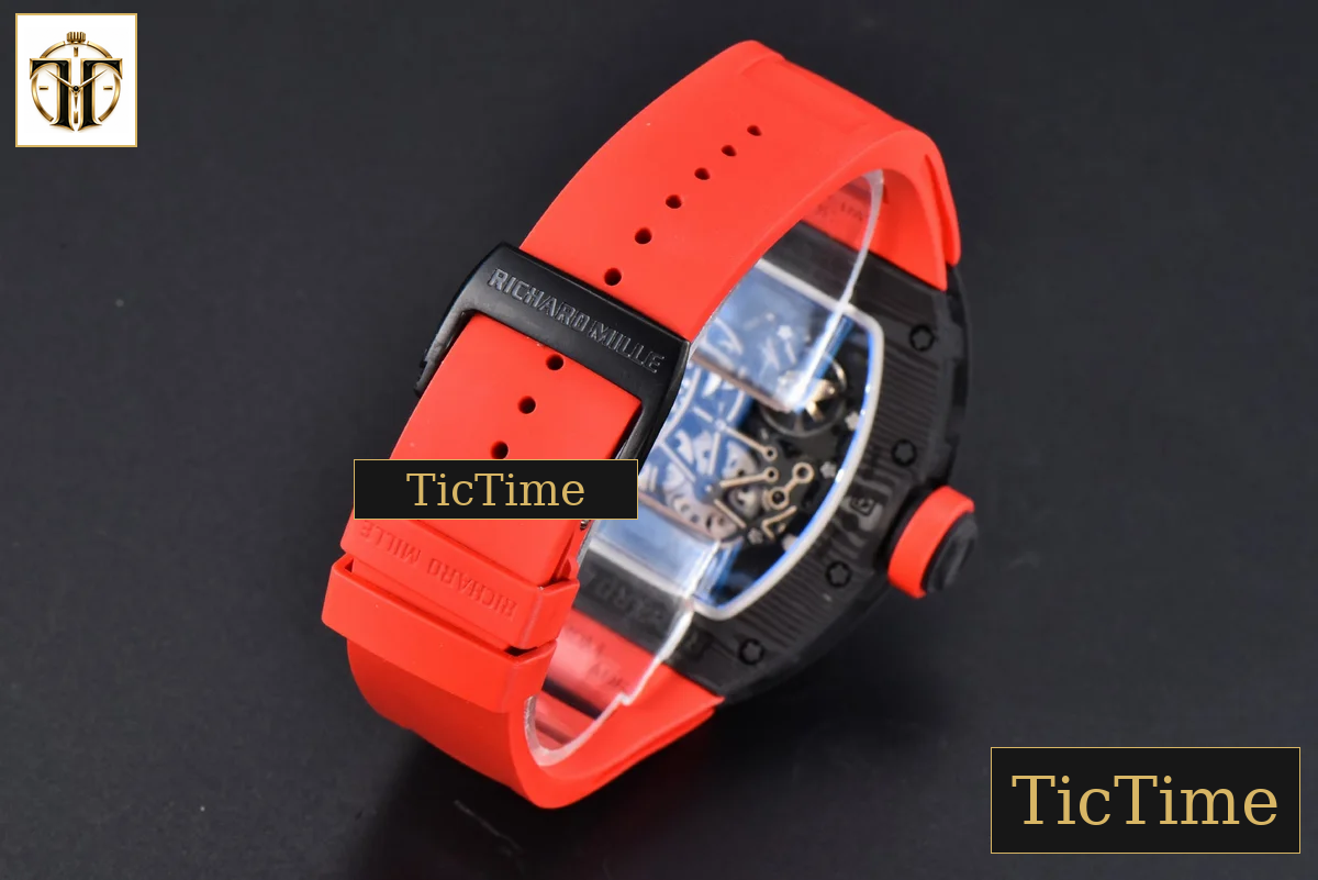 NTPT RM055 42.7mm BBRF Red Skeleton Dial Red Rubber Strap RMUL2 — foto 31