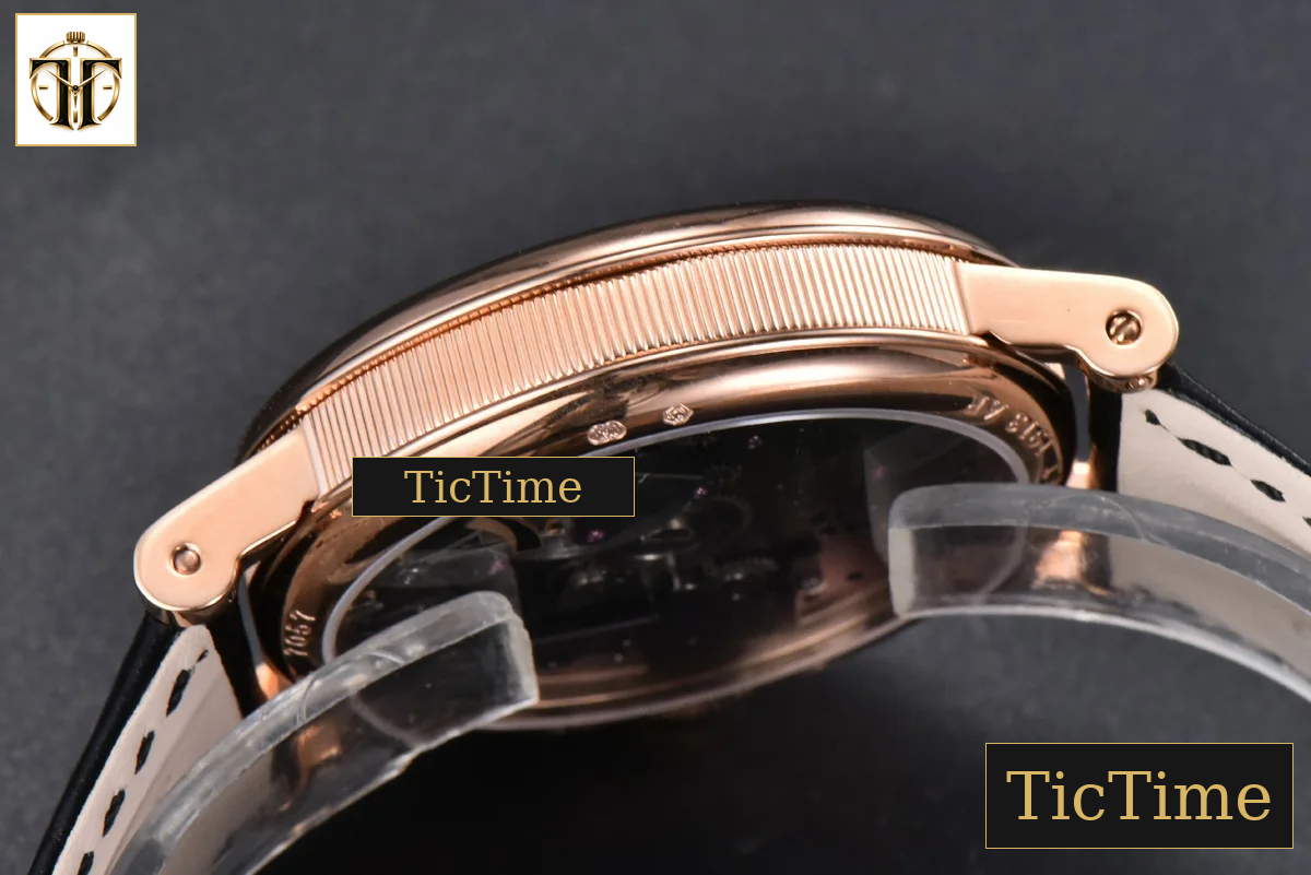 Tradition 7057BR 40mm ZF RG Gray Dial Black Subdial Black Leather Strap A505 — foto 13