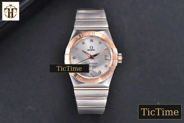 Foto frontal — Constellation 38mm VSF SS/RG Silver Dial Diamonds Markers SS/RG Bracelet A8500
