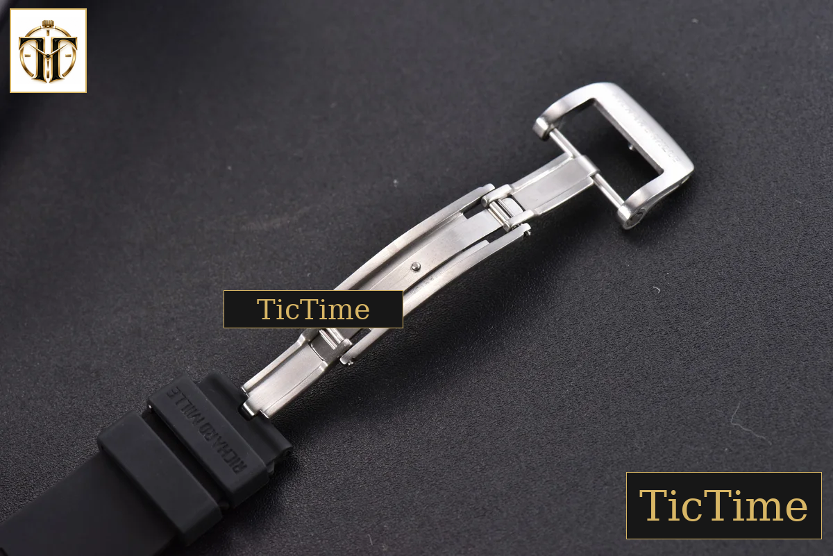 Tourbillon RM001 47mm JBF SS Black Skeleton Dial Black Rubber Strap — foto 24