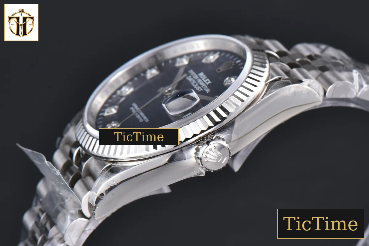 DateJust 904L 36mm VSF Blue Motif Dial Diamond Marker Jubilee VS3235 — foto 11