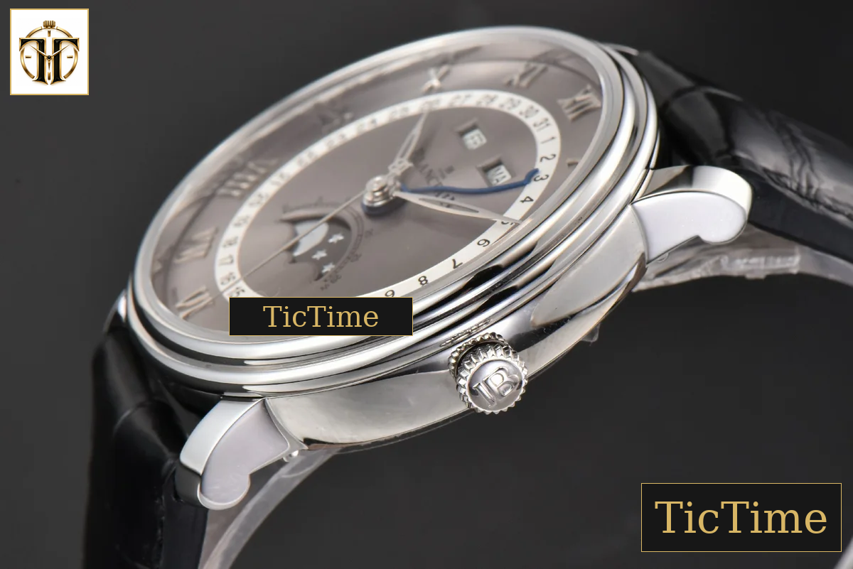 Villeret Complicated Function 6654 40mm OMF Silver Dial Black Leather Strap V3 A6654 — foto 9