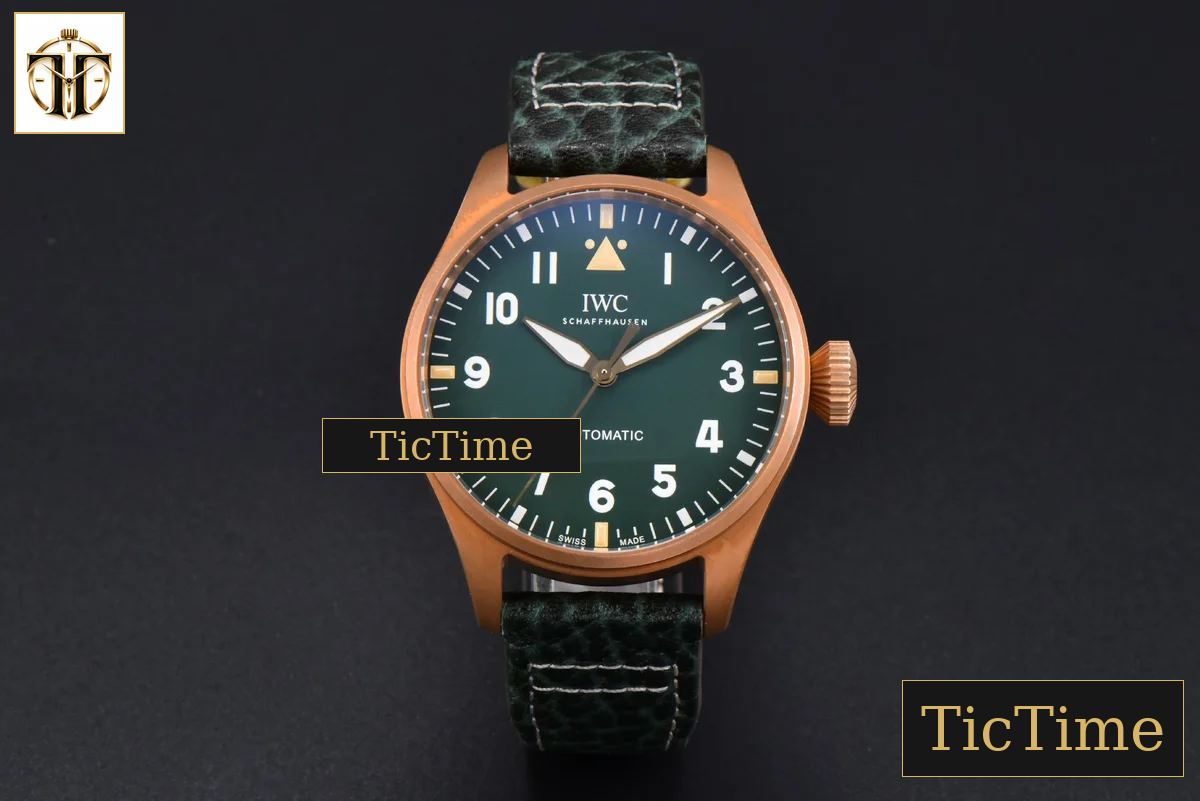 Big Pilot IW329702 43.8mm M+F Bronze Green Dial Green Leather Strap SEIKO 8N-24 — foto 2