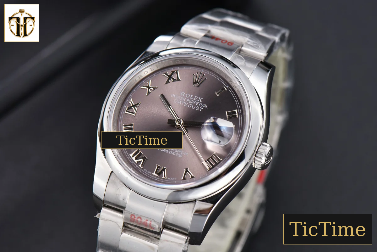 DateJust 36mm GMF SS Smooth Bezel Silver Dial Roma Marker Oyster Bracelet VR3235 — foto 3