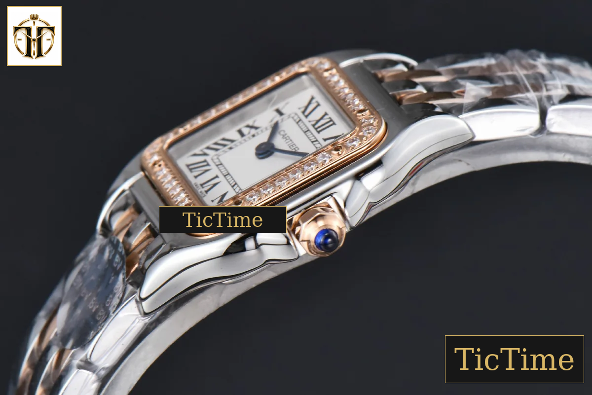Panthère Secrete Ladies 22mm BVF SS/RG White Dial Diamond Bezel SS/RG Bracelet Ronda Quartz — foto 10