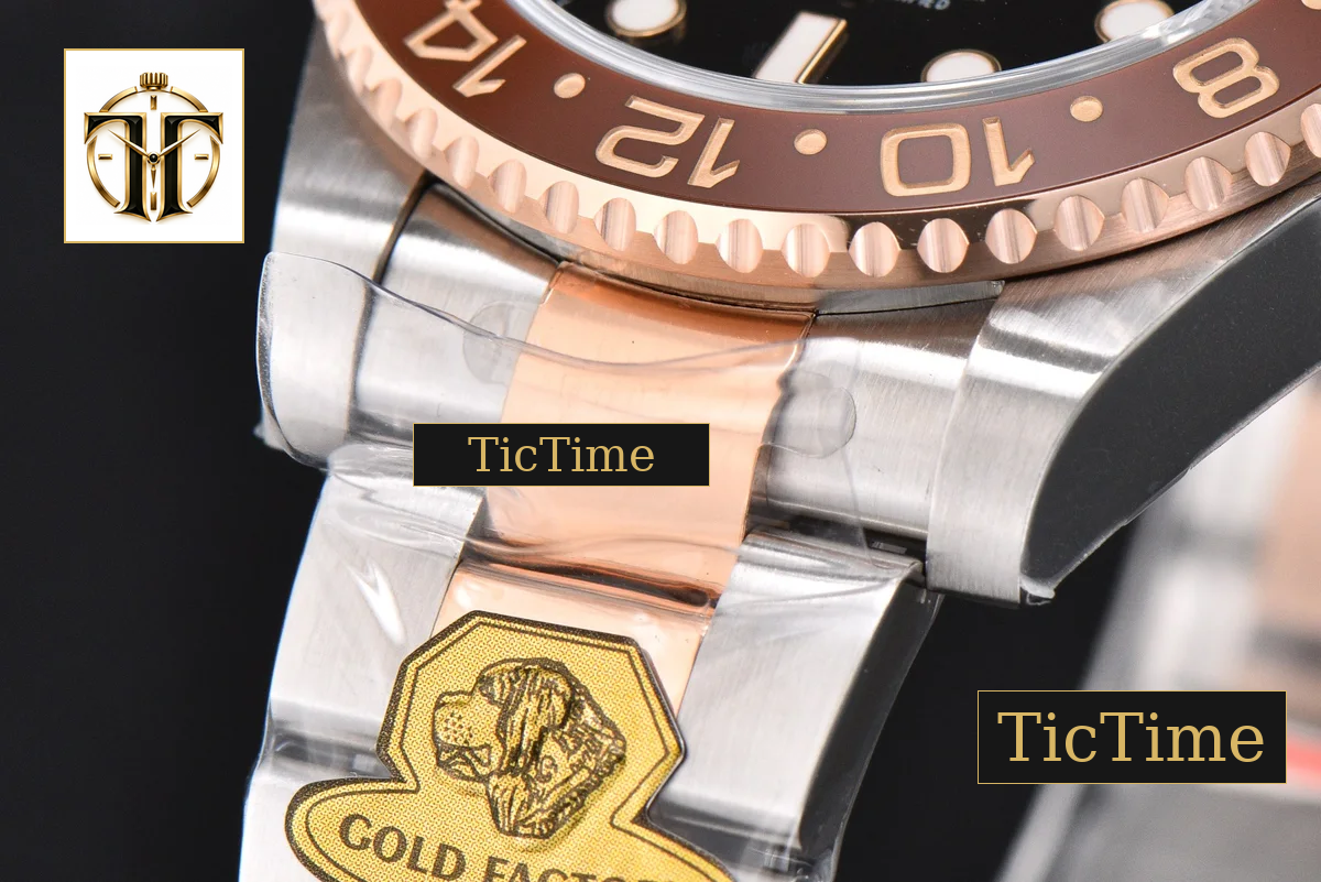 GMT Master CHNR Rootbeer 126711 Gold Factory YG/SS Oyster Bracelet V4 Weighted — foto 11