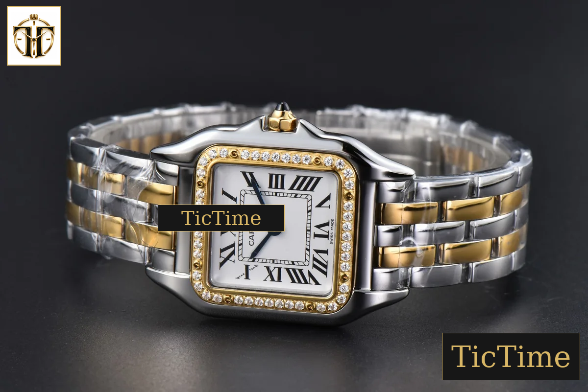 Panthère 27mm AF SS/YG Diamond Bezel White Dial SS/YG Bracelet Ronda Quartz — foto 12