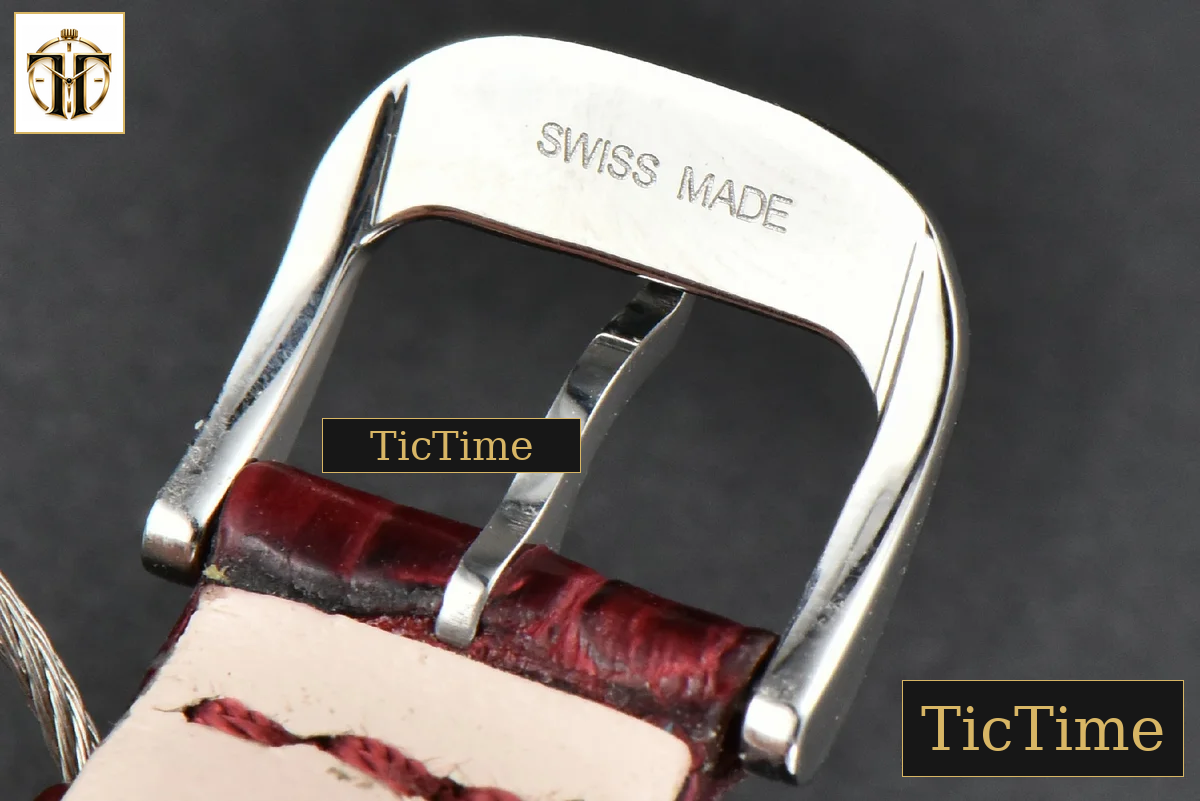 Reverso One 3288420 20mm IMF Diamond White Moissanite Red Leather Strap (wth CZ stones ) Swiss Quartz — foto 14