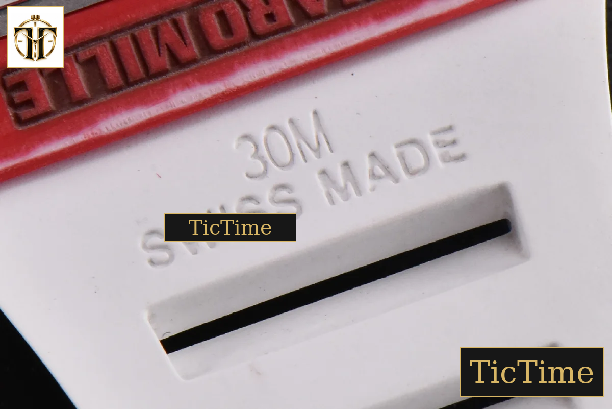 RM035-02 42mmx50mm ZF Red Carbon Dial white Rubber Strap V5 NH05A — foto 25