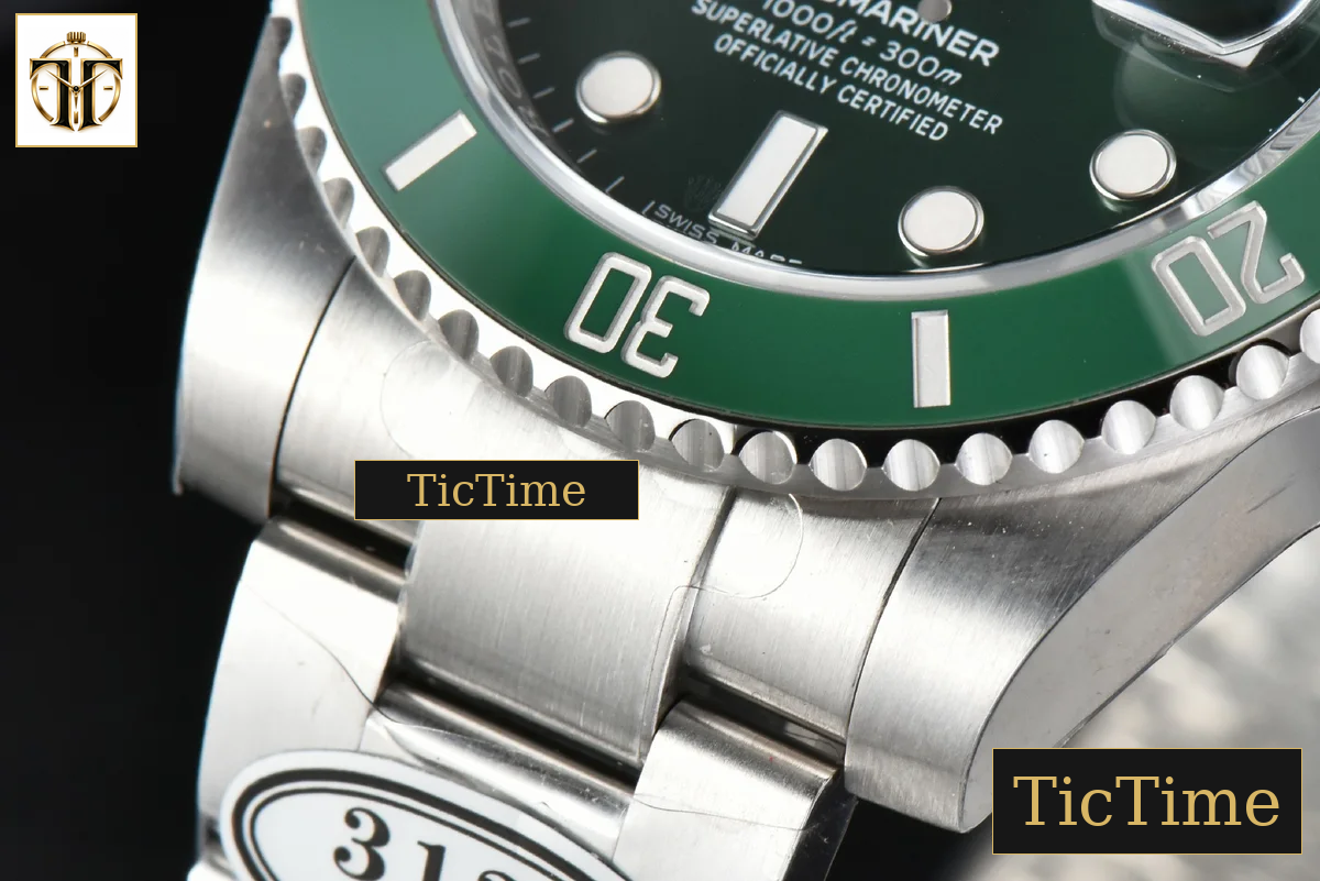Submariner LV 116610 40mm Clean Factory Green Ceramic Green Dial SS Bracelet VS3135 — foto 13
