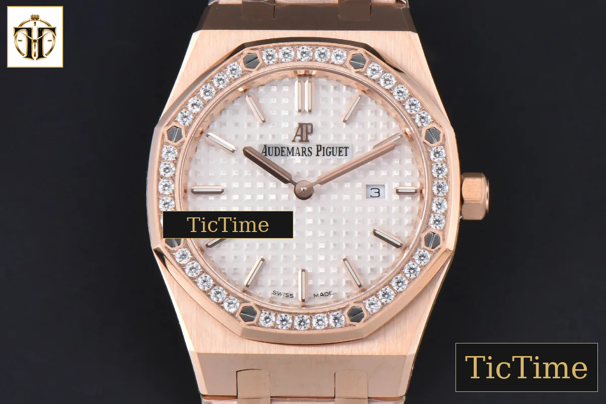 Royal Oak Ladies 67651OR 33mm ZF RG Diamond White Dial RG Bracelet Quartz — foto 2