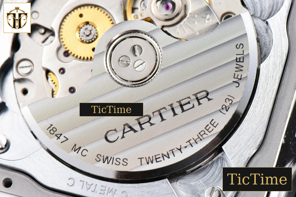 Santos de Cartier Large 40mm AF SS Grey Dial Black Leather Strap Miyota 9015 — foto 16