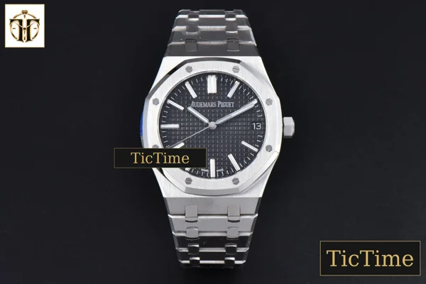 Foto frontal — Royal Oak “50th Anniversary” 15510 41mm APSF SS Black Dial SS Bracelet V2 Free Sprung SA4302