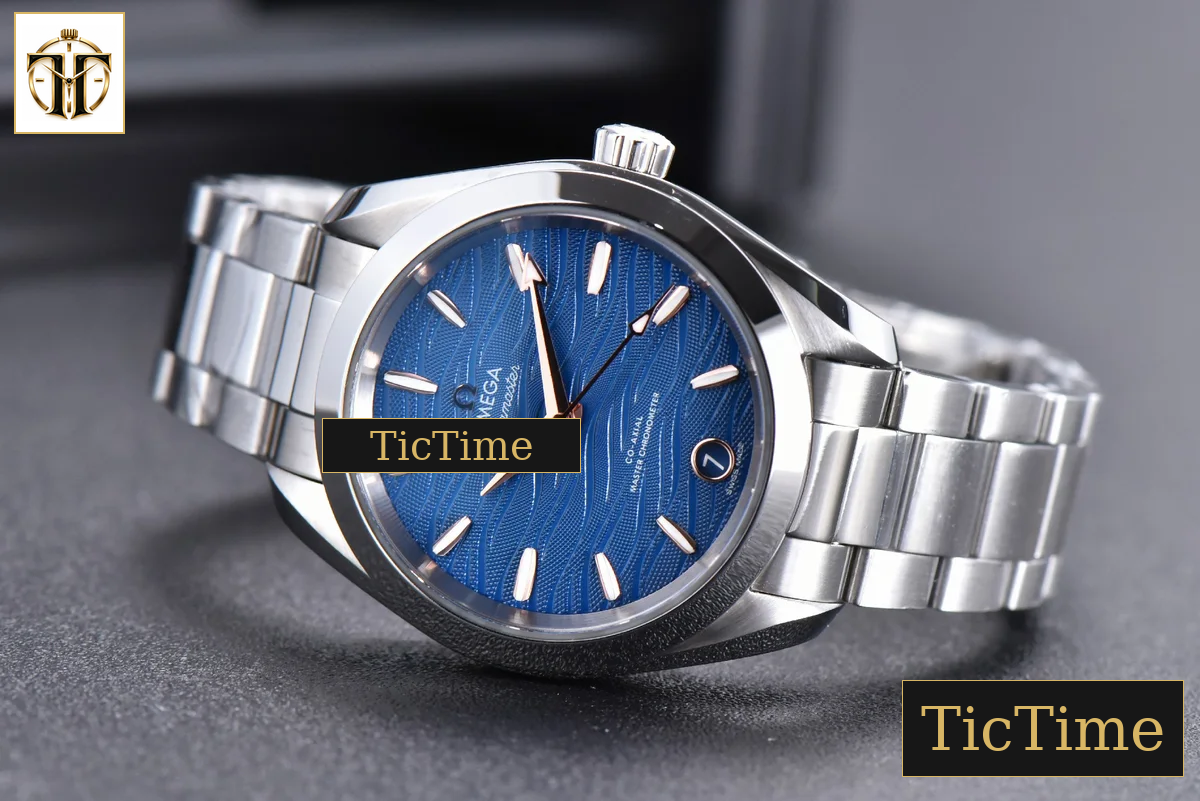 Aqua Terra 150M Ladies 34mm VSF Blue Dial RG Marker SS Bracelet A8800 — foto 12