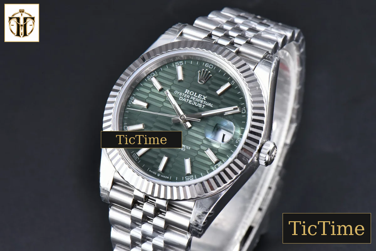 DateJust 904L 126334 41mm VSF Green Motif Dial Jubilee Bracelet VS3235 — foto 4