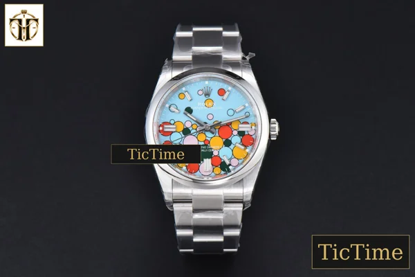 Foto frontal — Oyster Perpetual 904L 126000 36mm VSF Tiffany Blue Celebration Ballon Dial SS Bracelet VS3235
