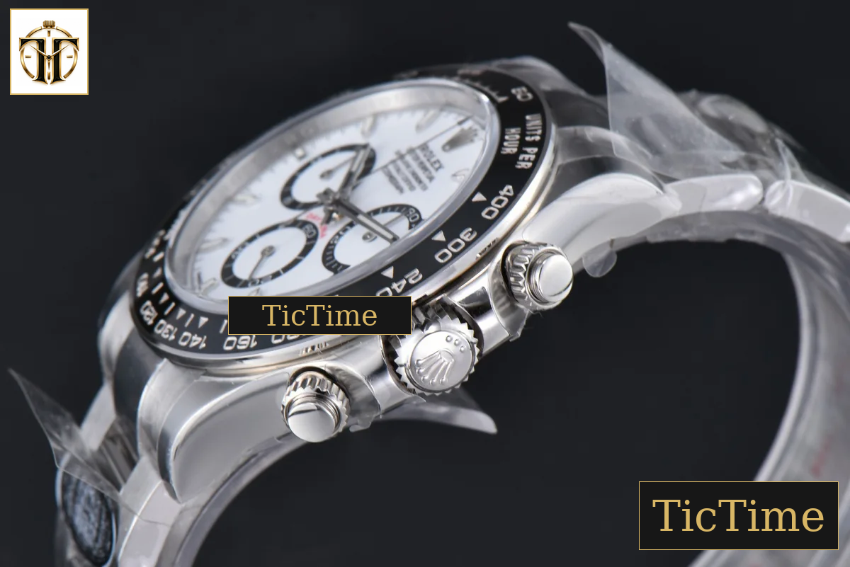 Daytona Panda 904L 126500 40mm Clean Factory White Dial Black Bezel SS Bracelet DD4131 — foto 12