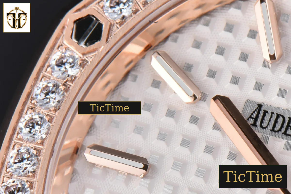 Royal Oak Ladies 67651OR 33mm ZF RG Diamond White Dial RG Bracelet Quartz — foto 7
