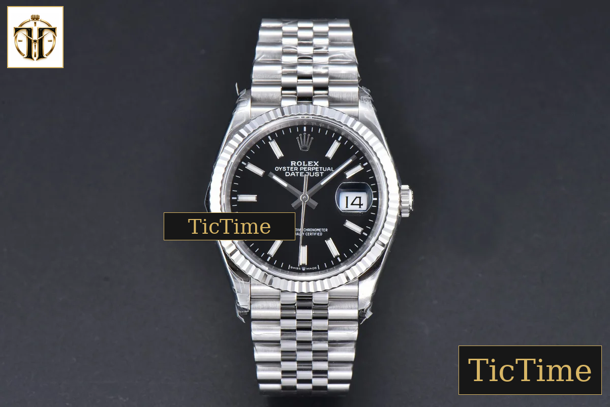 DateJust 904L 126234 36mm VSF Black Dial Lume Marker Jubilee Bracelet VS3235 — foto 3