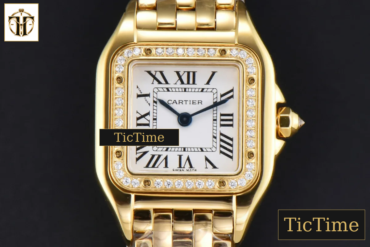 Panthère 22mm AF YG Diamond White Dial YG Bracelet Ronda Quartz — foto 2