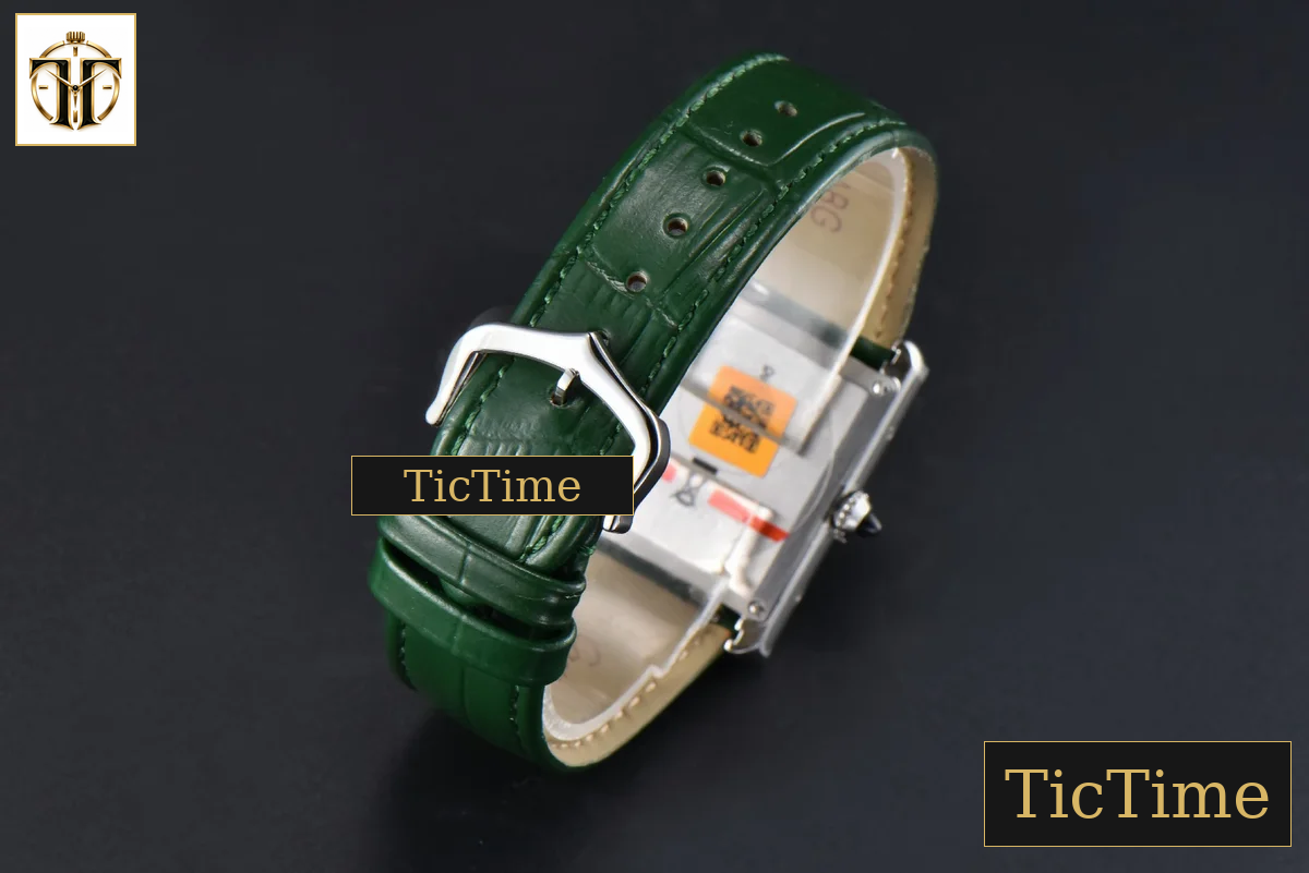 Tank Must Large 33.7×25.5mm K11F Diamond Bezel Green Dial Green Leather Strap Quartz — foto 23