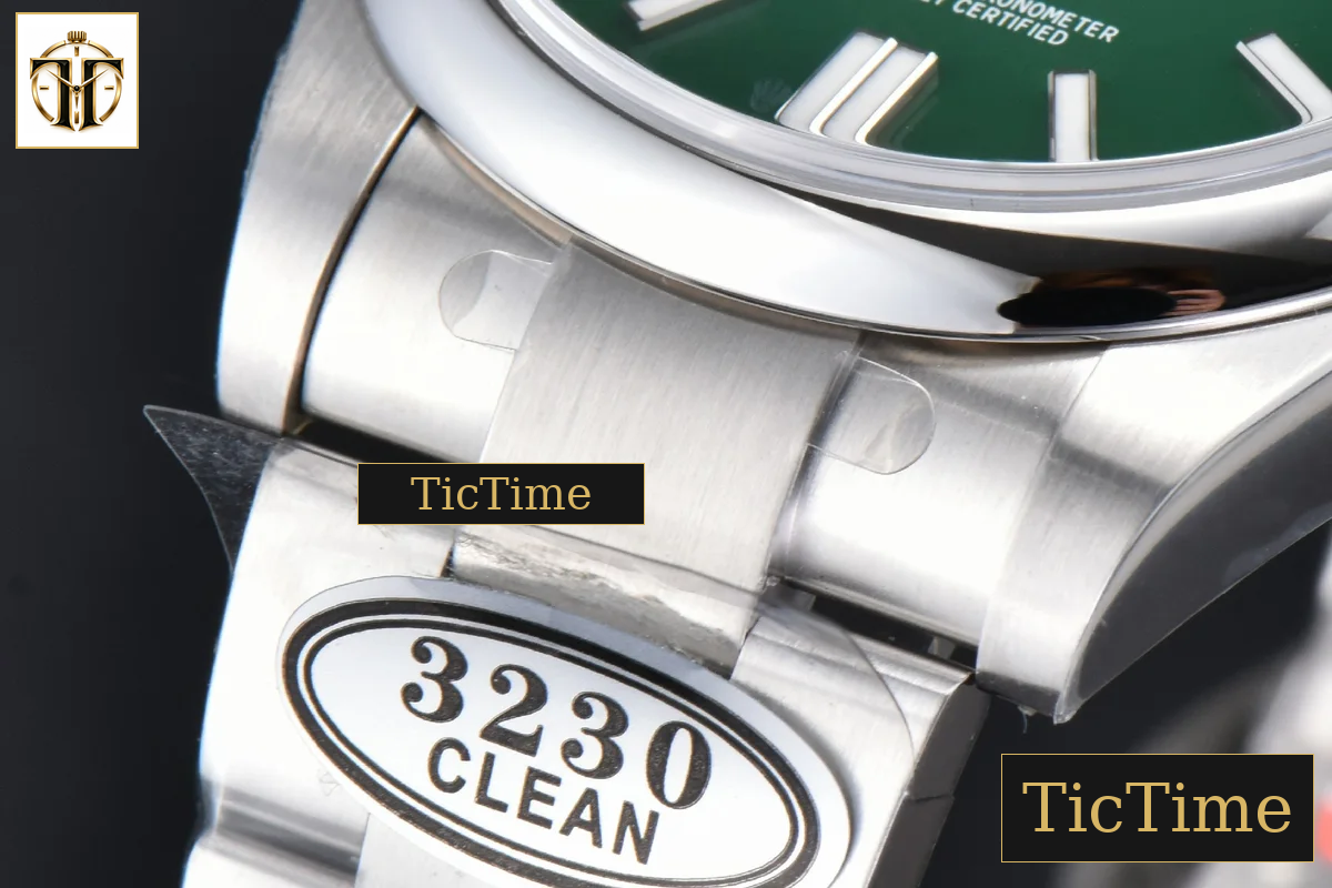 Oyster Perpetual 904L 124300 41mm Clean Factory Green Dial SS Bracelet VR3230 — foto 10