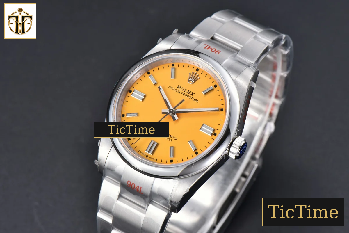 Oyster Perpetual 904L 126000 36mm GMF Yellow Dial SS Bracelet VR3230 — foto 5