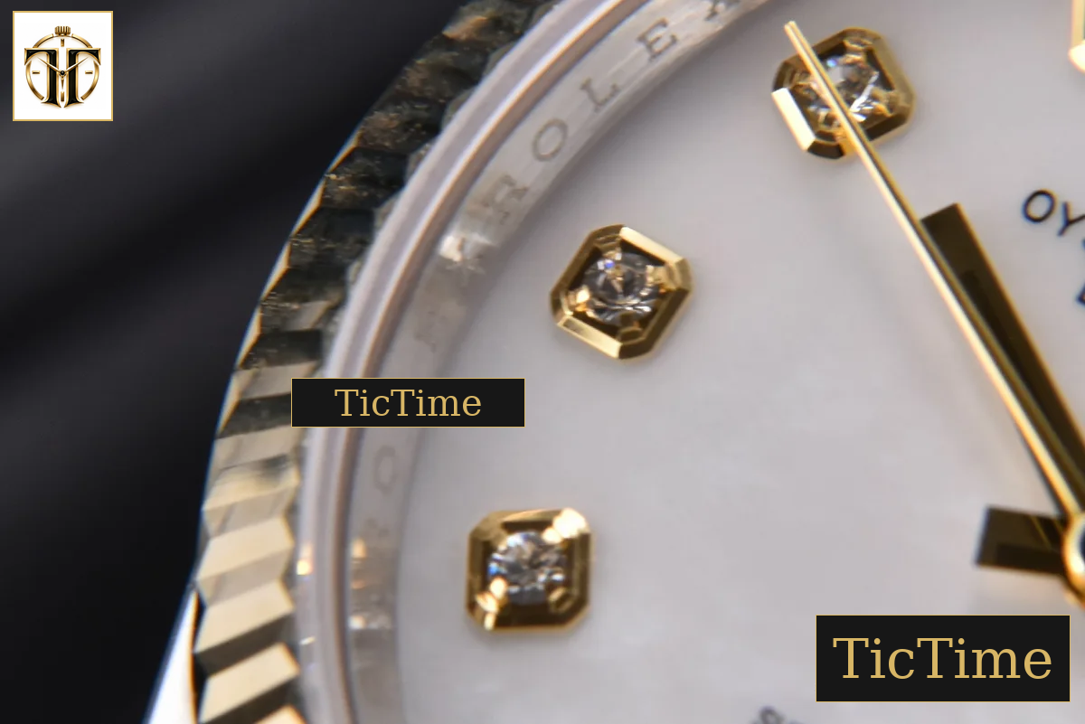 DateJust 904L 36mm GMF YG/SS Fluted Bezel White MOP Dial Diamond Marker Jubilee Bracelet VR3235 — foto 6