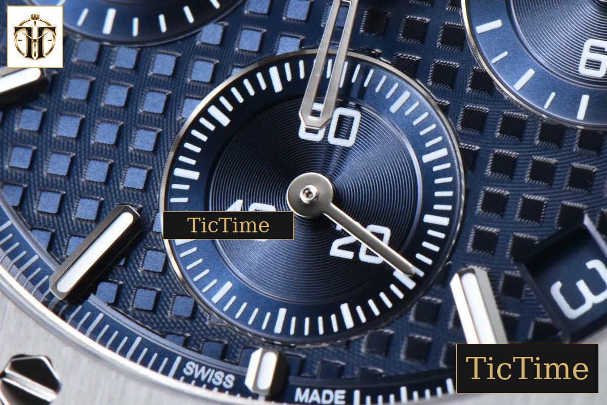 Royal Oak Chronograph 26240 41mm APSF Blue Checkered Blue Subdial SS Bracelet V1 SH4401 — foto 8