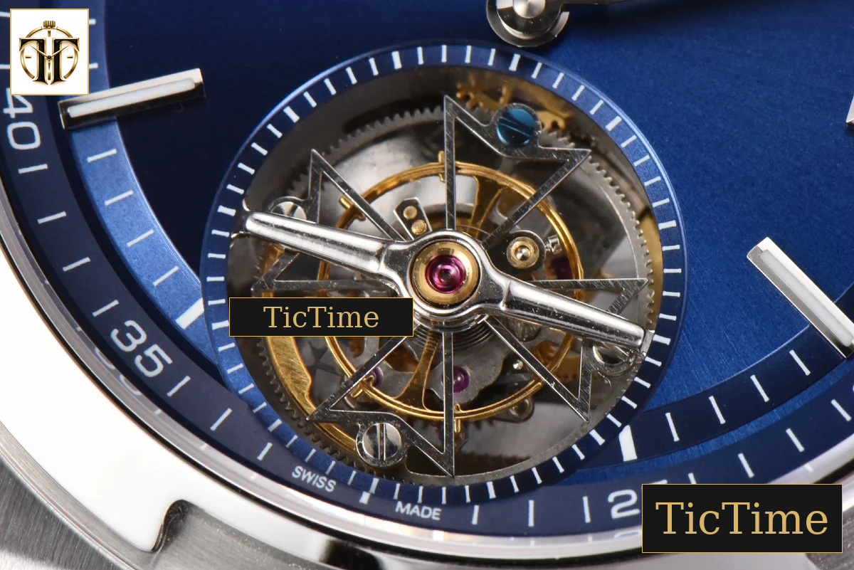 Overseas Tourbillon 6000V 42.5mm BBRF Blue Dial Blue Leather Strap Tourb — foto 7