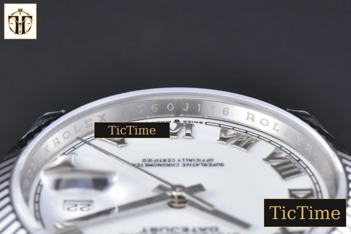 DateJust 904L 126234 36mm VSF White Dial Roma Marker Jubilee Bracelet VS3235 — foto 14