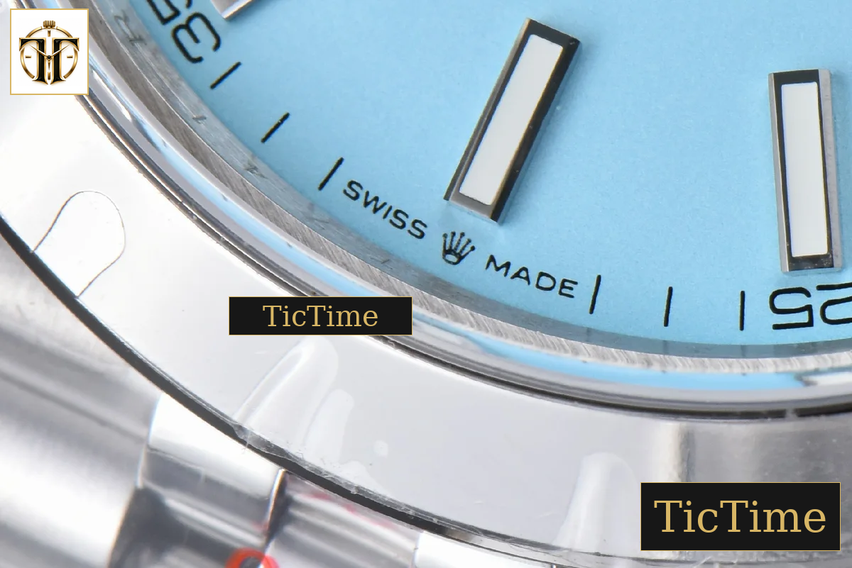 DateJust 41M Tungsten Smooth Bezel 126300 GMF Tiffany Blue Dial Jubilee Bracelet Tungsten VR3235 — foto 13
