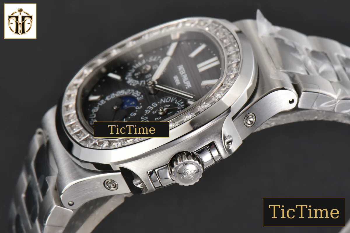 Nautilus 5740 40mm TWF Diamond Black Dial SS Bracelet A240 — foto 12